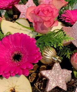 Weihnachtsstrauß in rosa pink